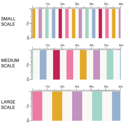 Multi-Colored Rainbow Striped Fabric by the Yard scaled image guide.