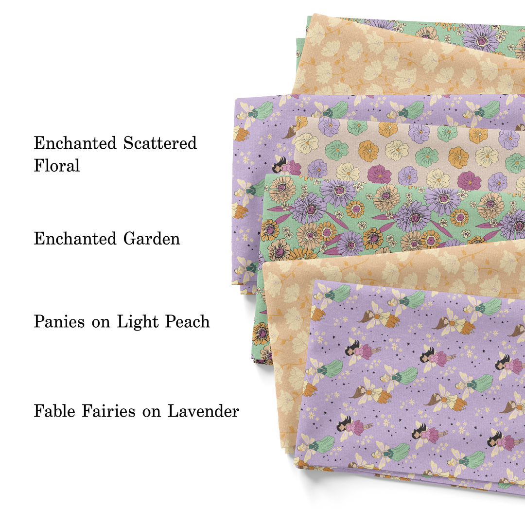 Cream Dots On Lavender Fabric By The Yard