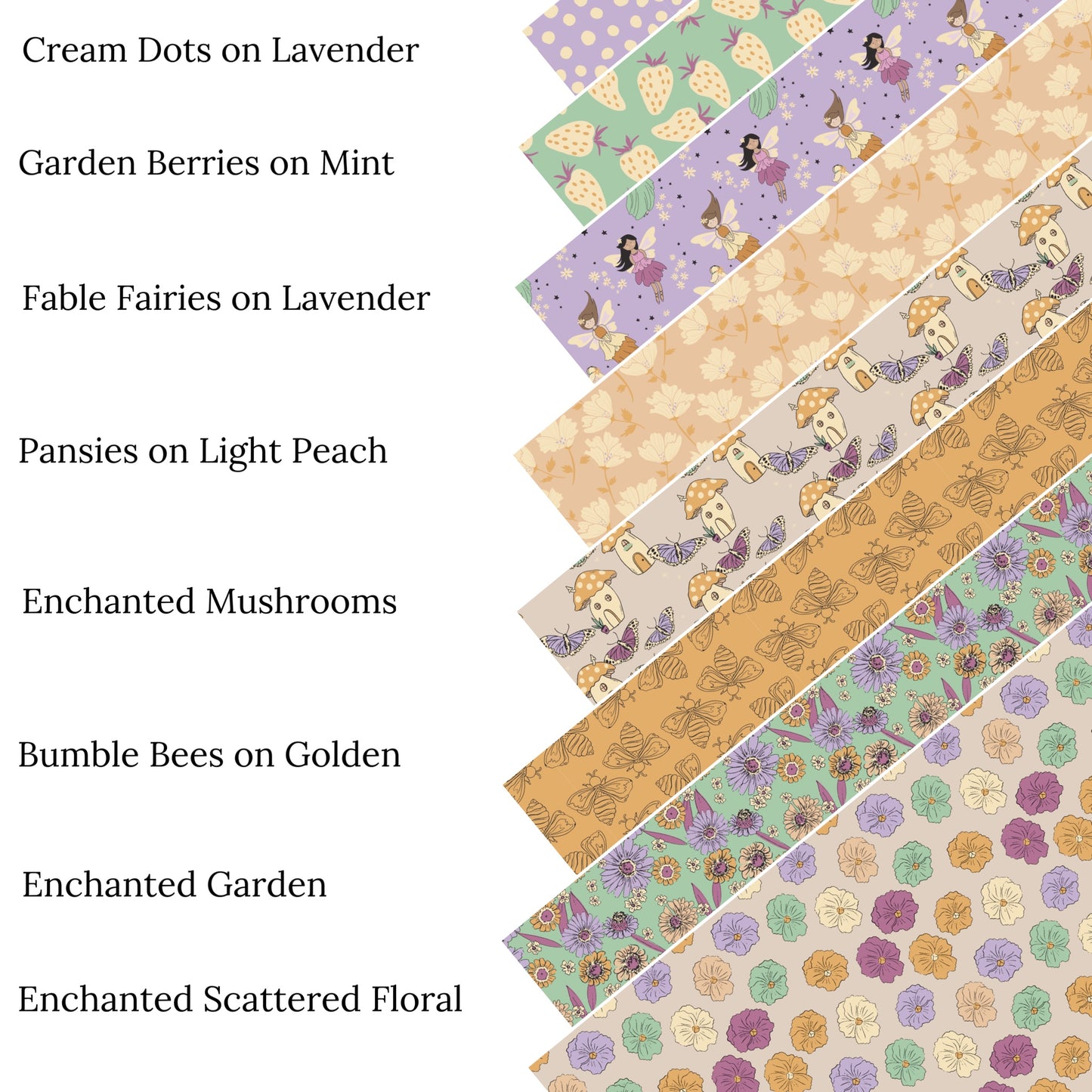 Enchanted Scattered Floral Faux Leather Sheets