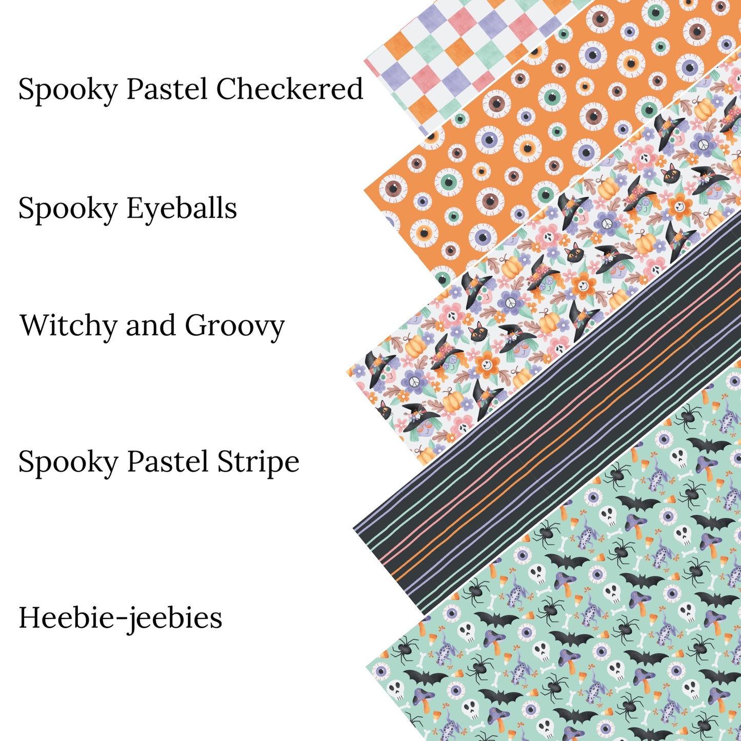 Spooky Pastel Checkered Faux Leather Sheets
