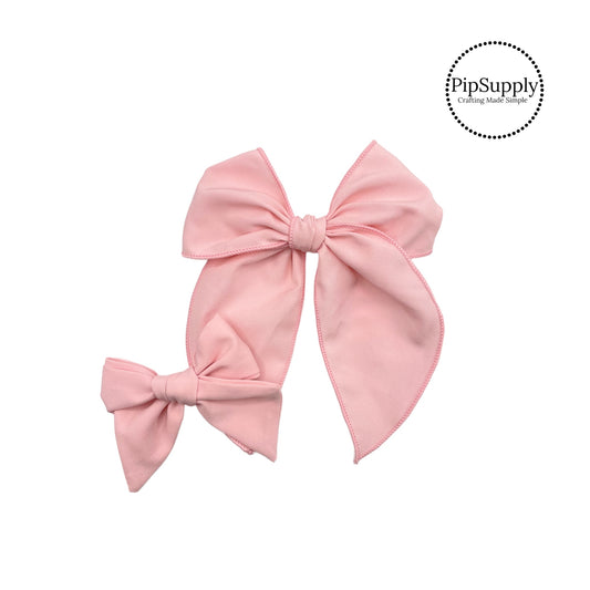 Ruth and Isabelle Light Pink Sailor Bows 