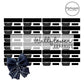 black and white spider web neoprene diy hair bows