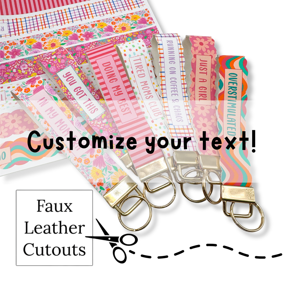 CUSTOMIZE Girly Pop Faux Leather DIY Keychain Wristlet