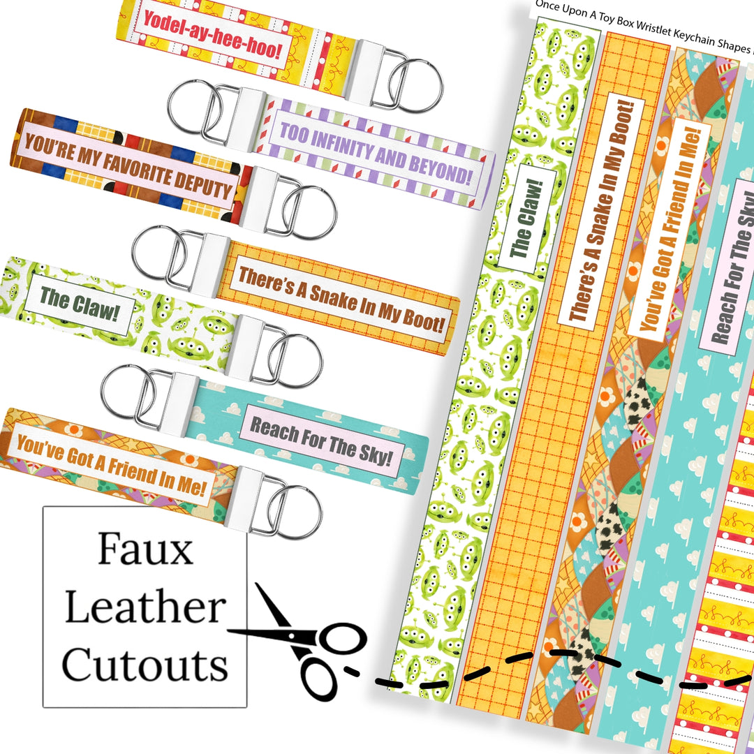Once Upon A Toy Box Faux Leather DIY Keychain Wristlet