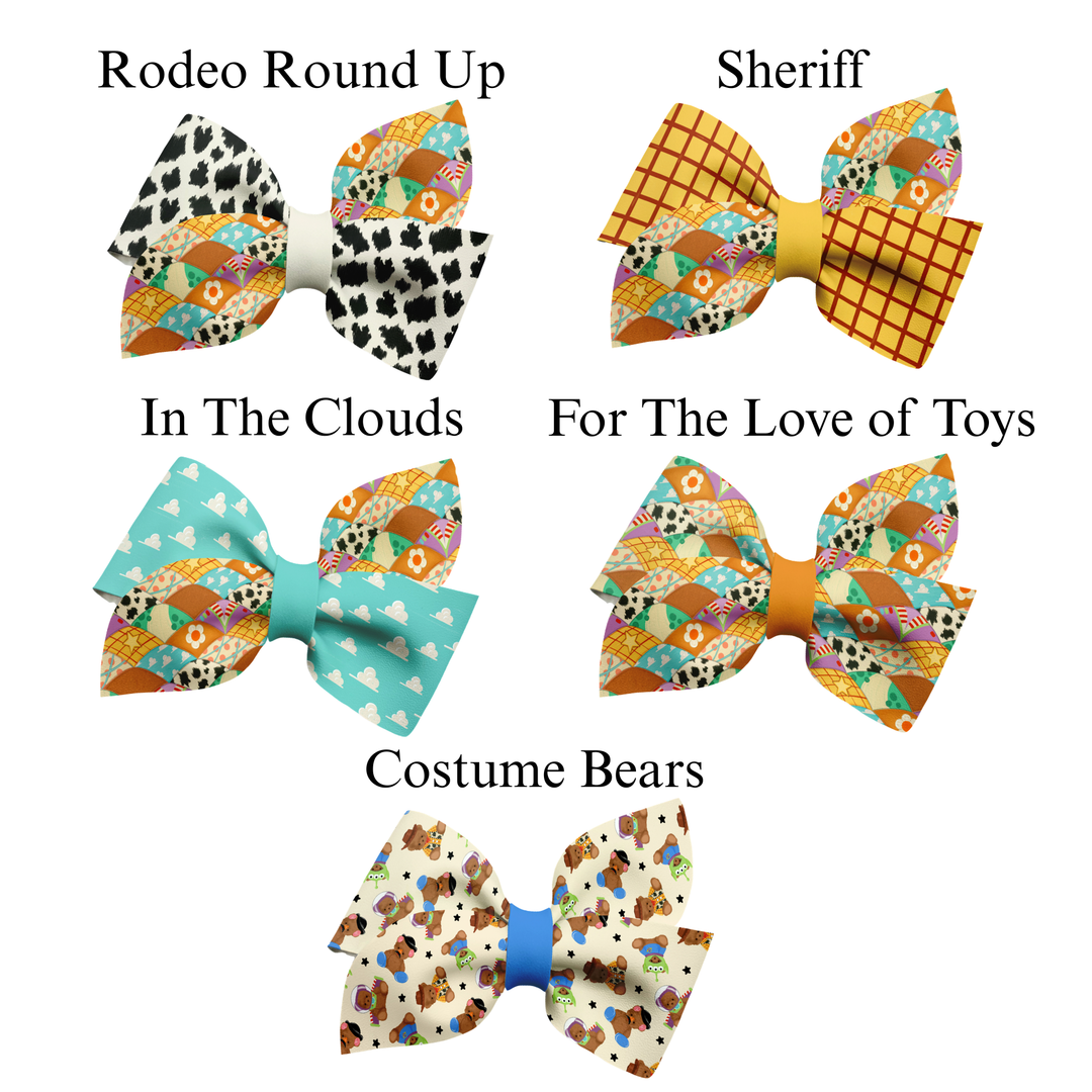 Toy Box Treasure Pinwheel Faux Leather DIY Hair Bows Cutouts