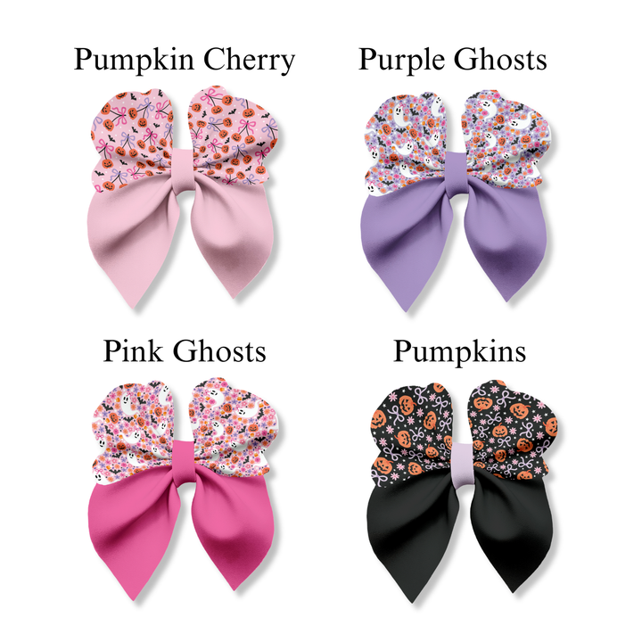 Pink-O-Ween Bubble Sailor Faux Leather DIY Hair Bows