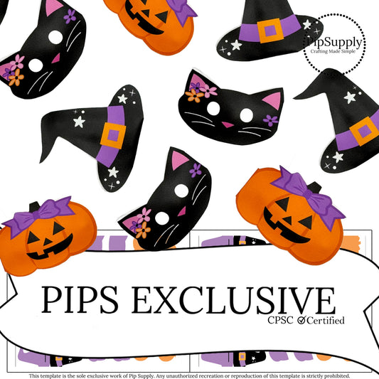 Left and Right Traditional Halloween Faux Leather DIY Snap Clip Covers - PIPS EXCLUSIVE