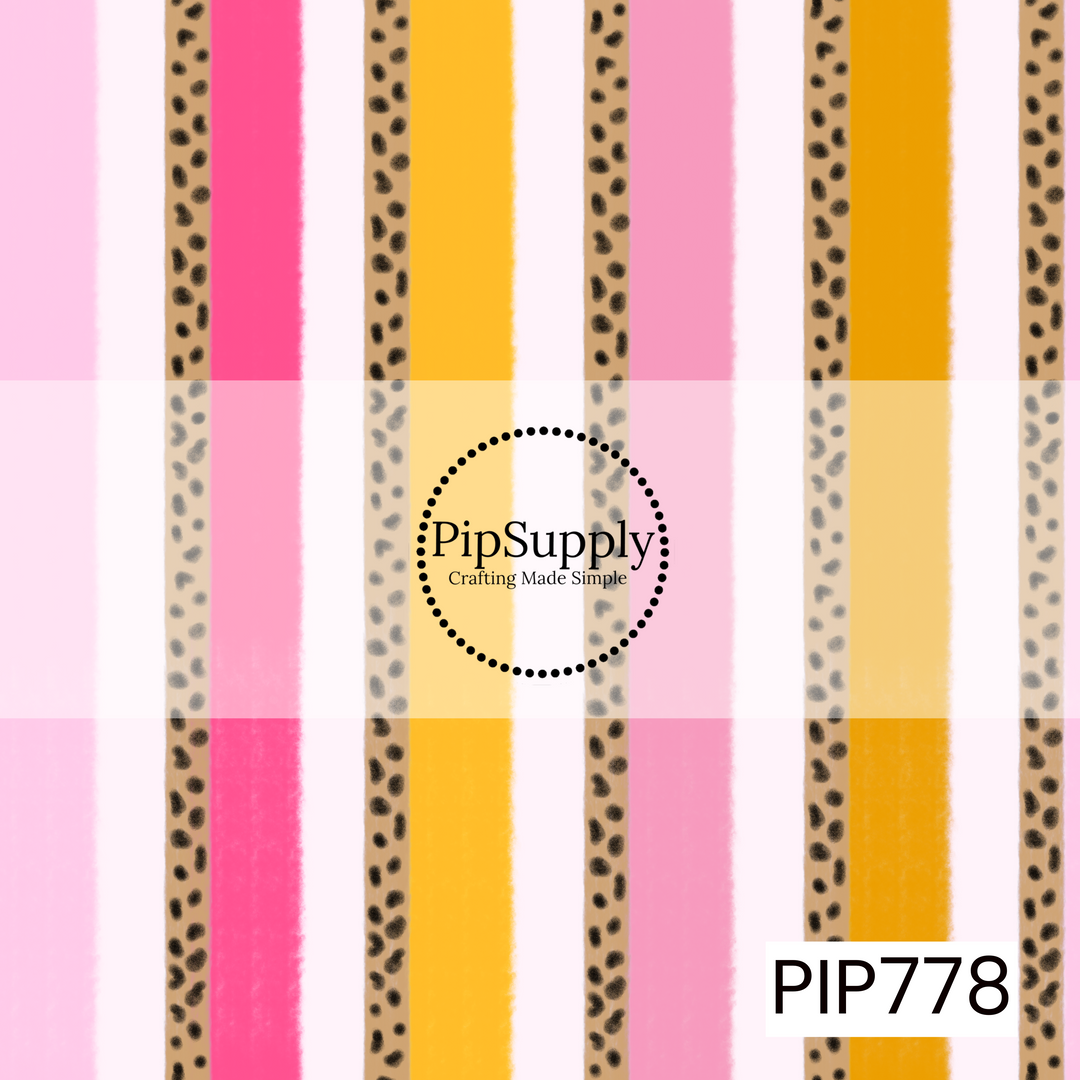 PIP778 - Leopard In Floral Stripe