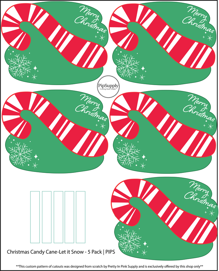 Let it Snow Santa Faux Leather DIY Hair Bows & Craft Cutouts