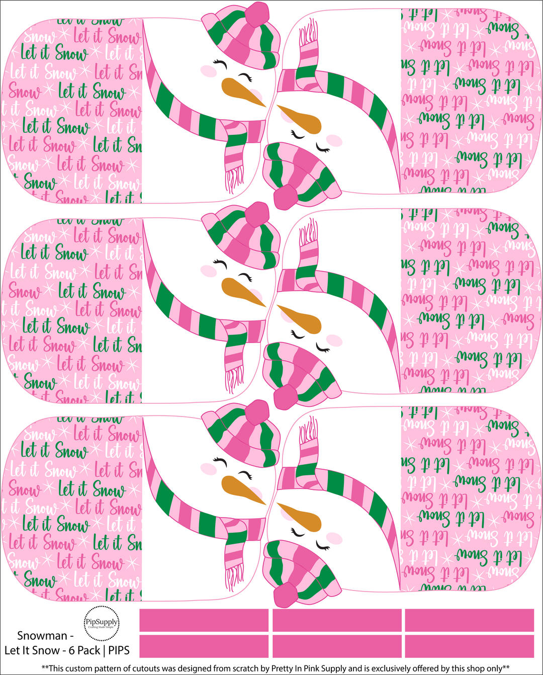 Let it Snow Santa Faux Leather DIY Hair Bows & Craft Cutouts