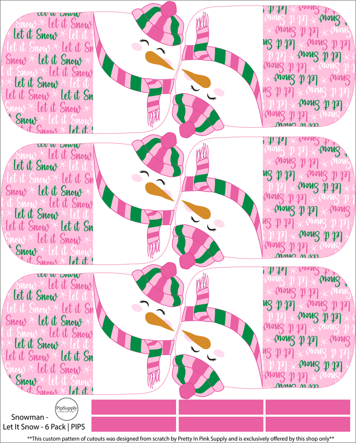 Let it Snow Santa Faux Leather DIY Hair Bows & Craft Cutouts