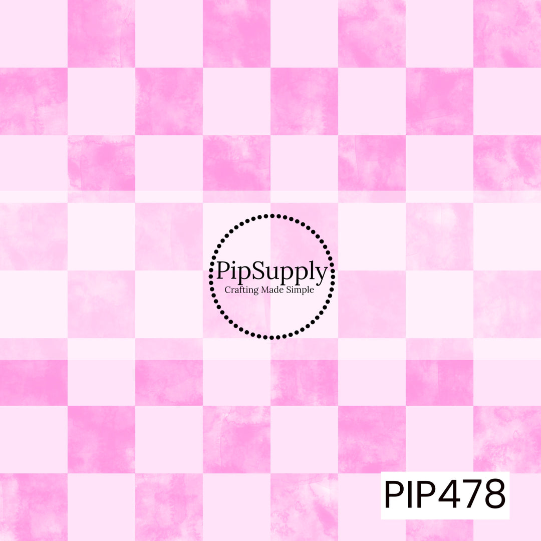 PIP478 - Pink Watercolor Check