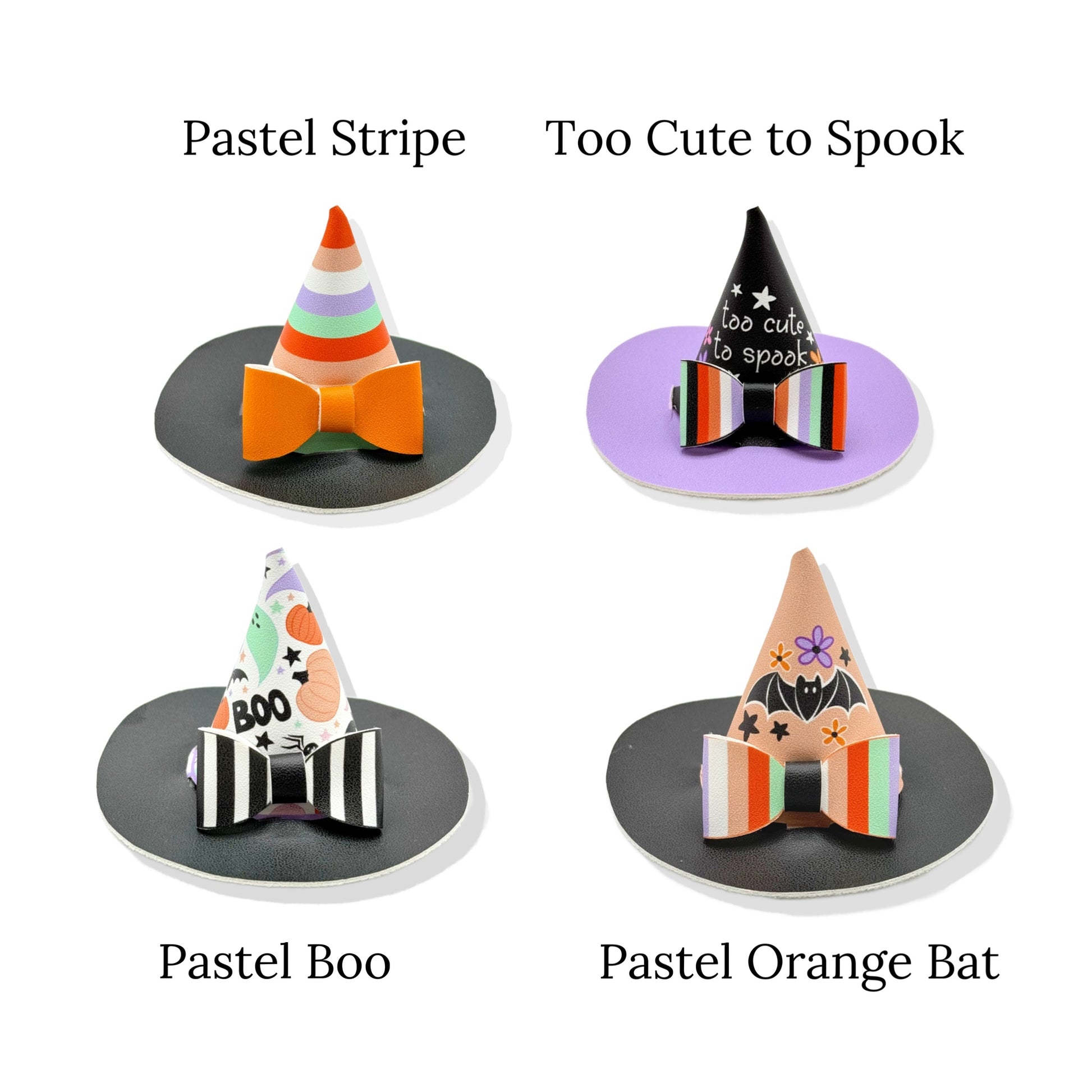 patterns for diy little boo witch party hat hair clips