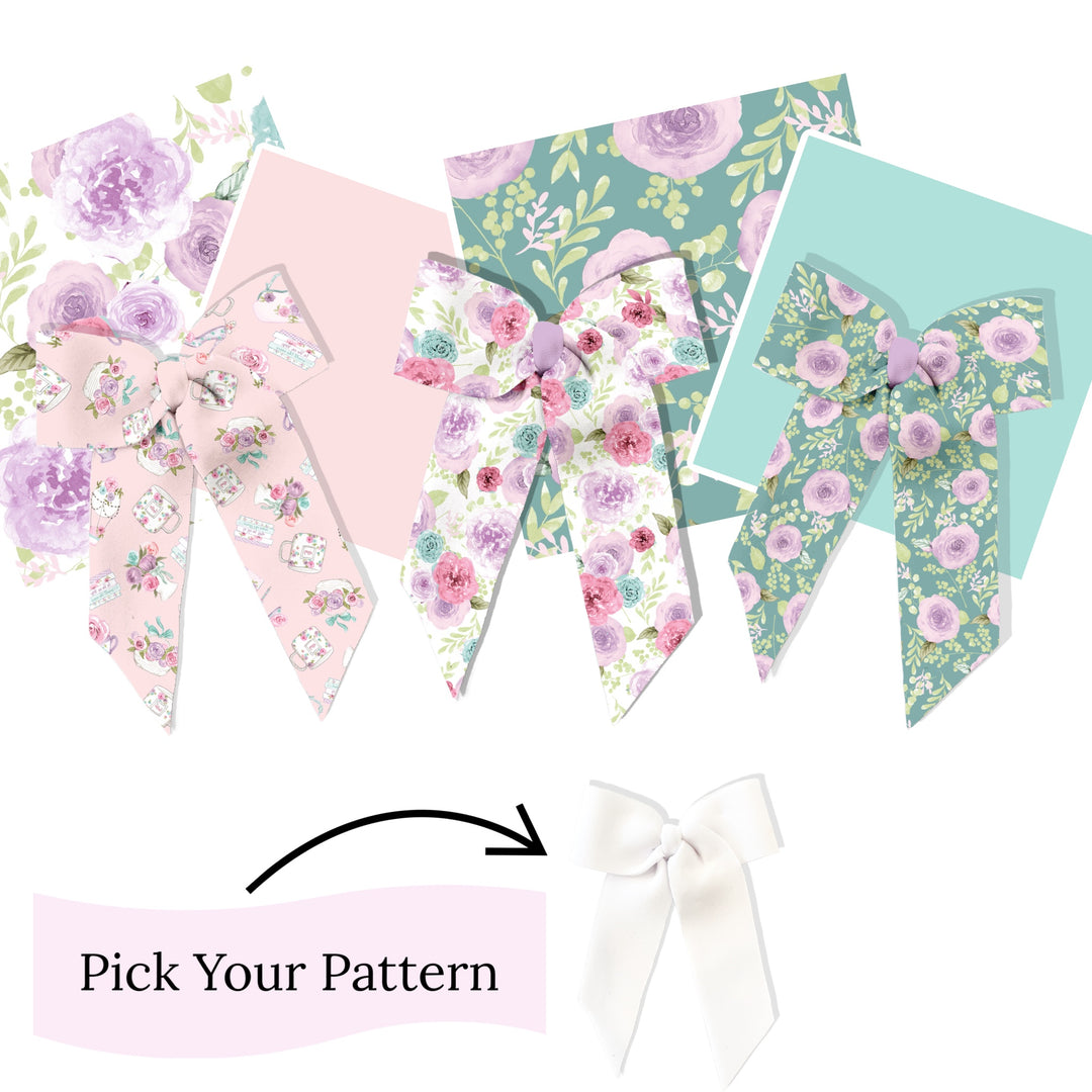 use your own design for custom long tail neoprene diy hair bows
