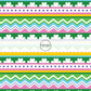 Yellow, Green, Blue, and Pink Stripes St. Patrick's Day Fabric by the Yard.