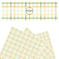 These St. Patrick's Day pattern themed faux leather sheets contain the following design elements: green, yellow, and orange gingham pattern. Our CPSIA compliant faux leather sheets or rolls can be used for all types of crafting projects.