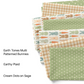 Neutral colored Easter themed fabric by the yard swatches.