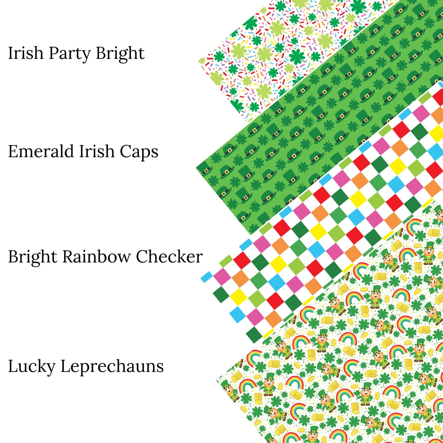 Irish Party Bright Faux Leather Sheets