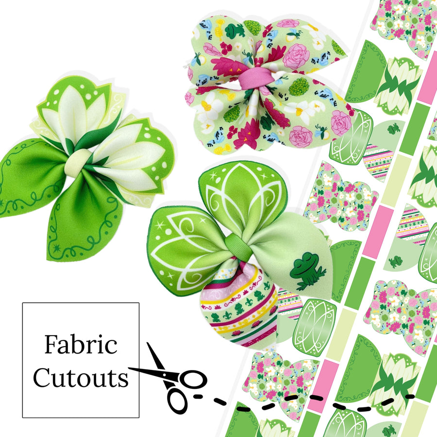 louisiana themed princess neoprene diy hair bows