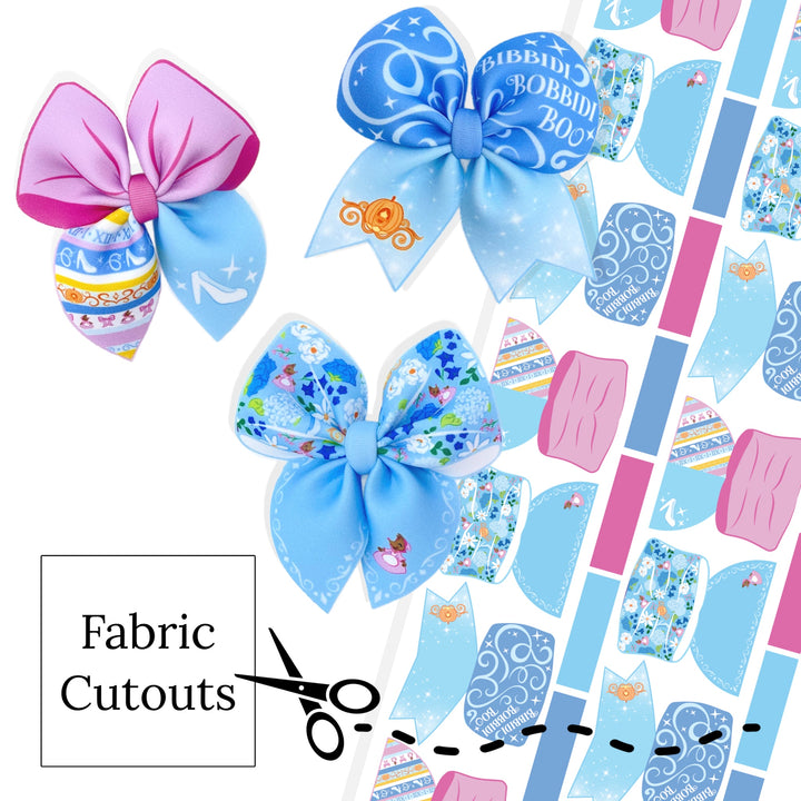 glass slipper and carriage princess inspired diy hair bows