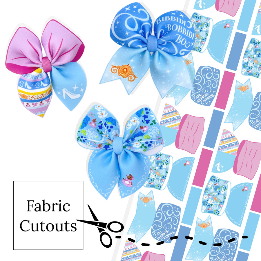 glass slipper and carriage princess inspired diy hair bows
