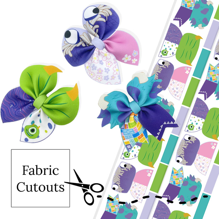 MINI Monsters Bubble Neoprene DIY Hair Bows