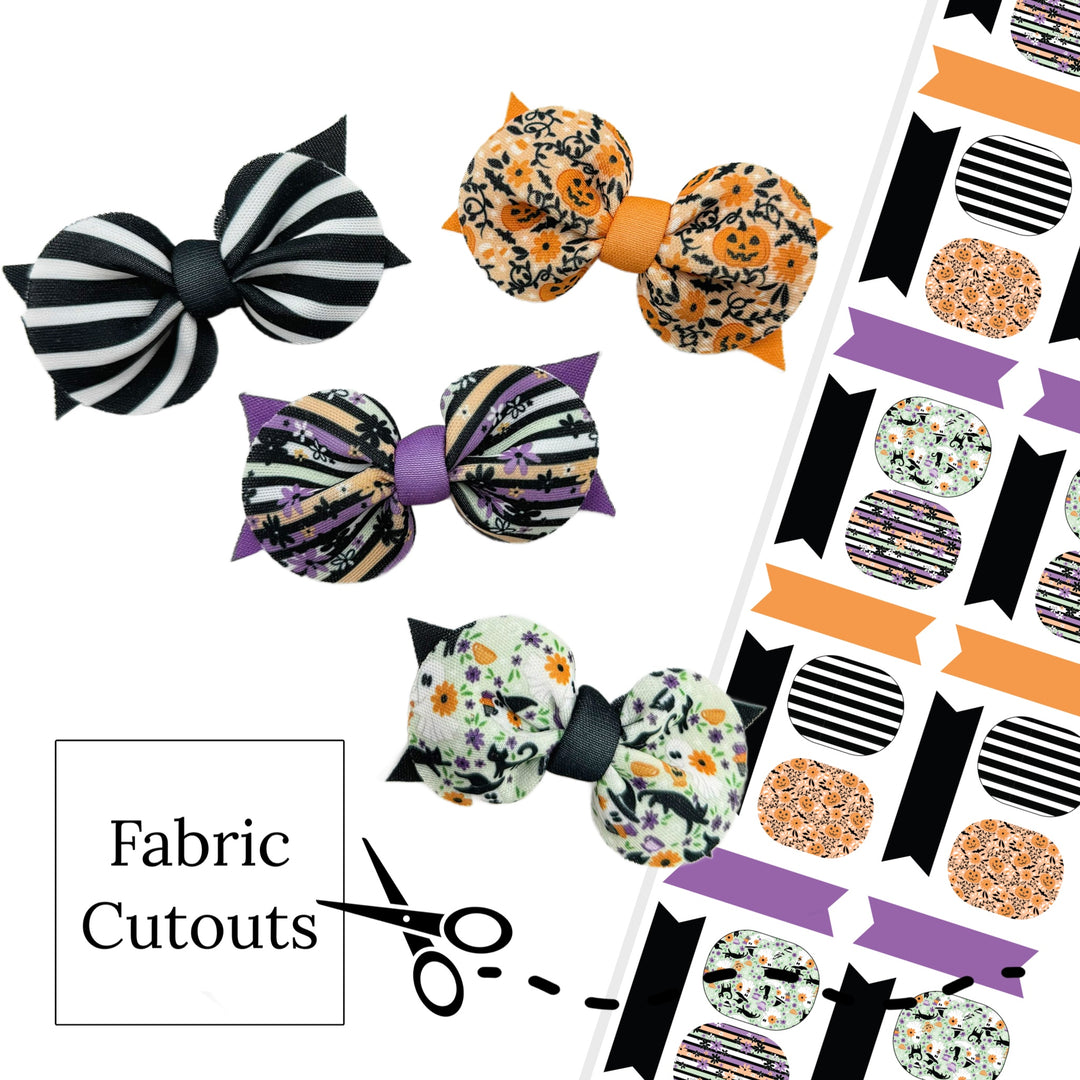 small piggie bows for halloween neoprene diy bows