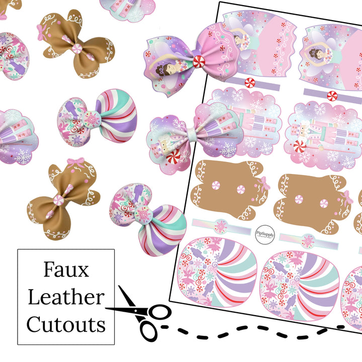 MINI Pastel Wonderland Faux Leather DIY Hair Bows & Craft Cutouts