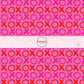 Magenta Pink and Red "XO'S" on Pink Fabric by the Yard.