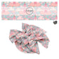 These princess themed no sew bow strips can be easily tied and attached to a clip for a finished hair bow. These fun patterned bow strips are great for personal use or to sell. These bow strips feature the following design elements: magical castles surrounded by clouds.