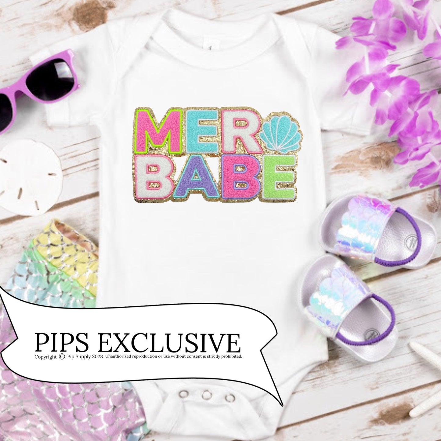 MERBABE Chenille Iron on Patch - PIPS EXCLUSIVE