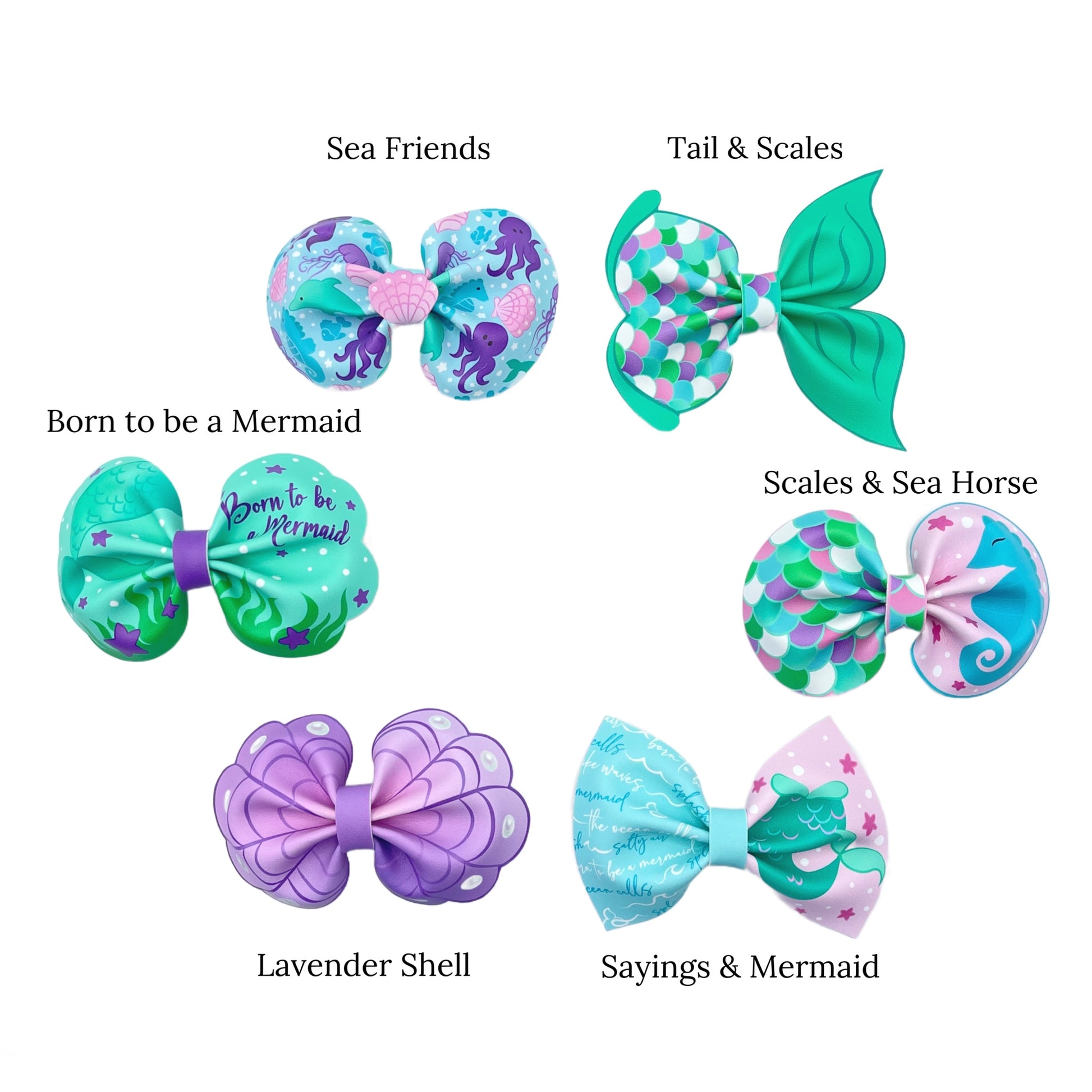 patterns for mermaid themed faux leather diy bows