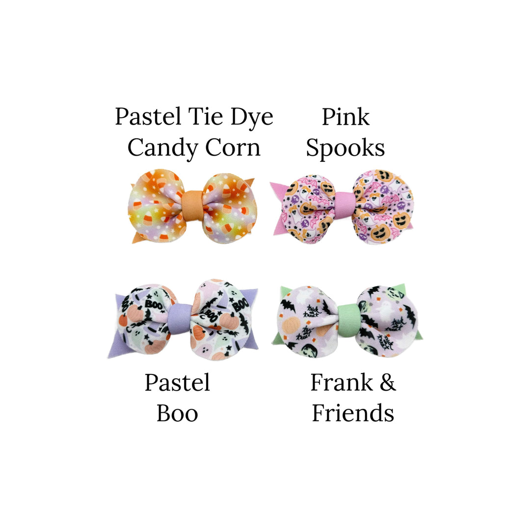 MINI PIGGIE Pastel Spooks Layered Neoprene DIY Hair Bows
