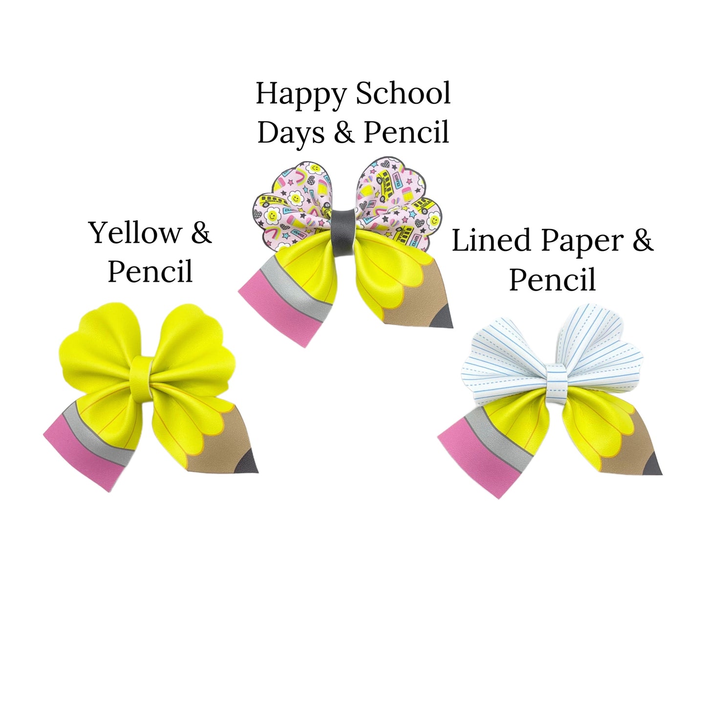 patterns for diy faux leather pencil piggie hair bows