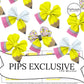 yellow pencil and patterns mini piggie diy faux leather bows