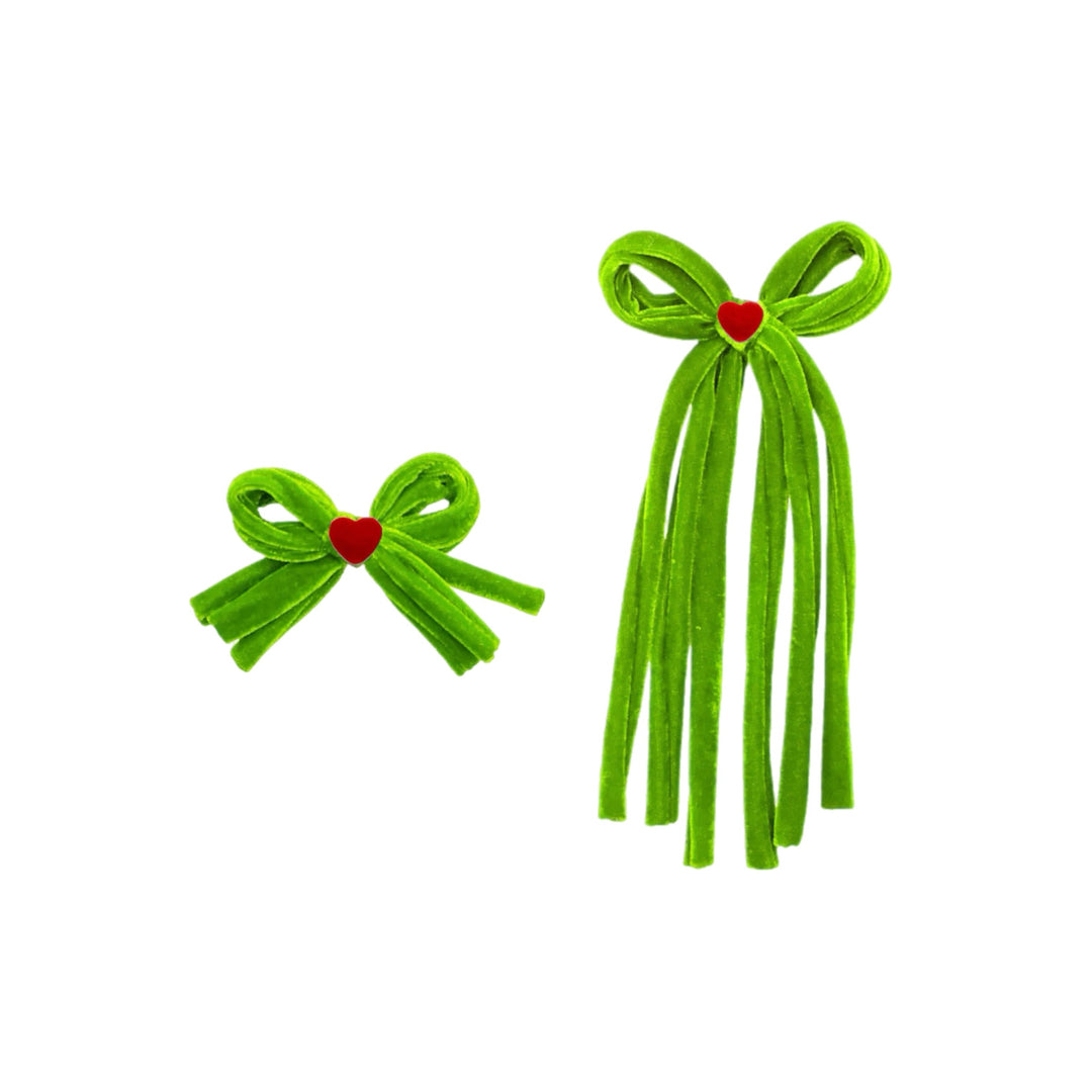 Mischief Holiday Ribbon Waltz Hair Bow w/Clip