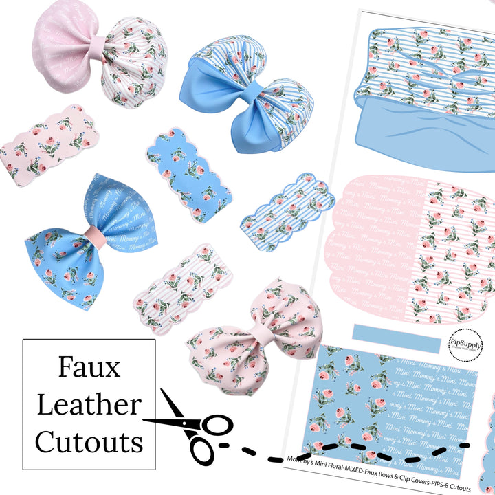 Mommy's Mini Faux Leather DIY Hair Bows & Craft Cutouts