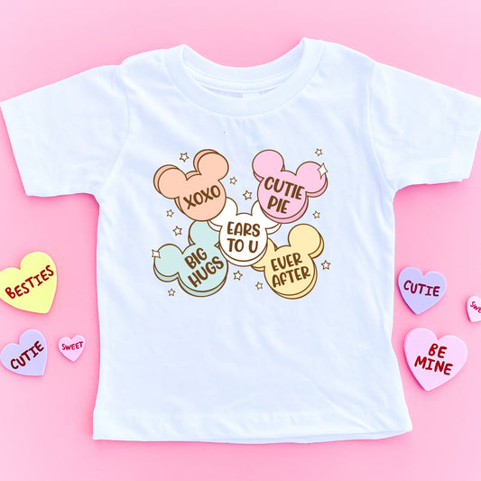 Mouse Conversation Hearts Valentine's Day Iron On Heat Transfer