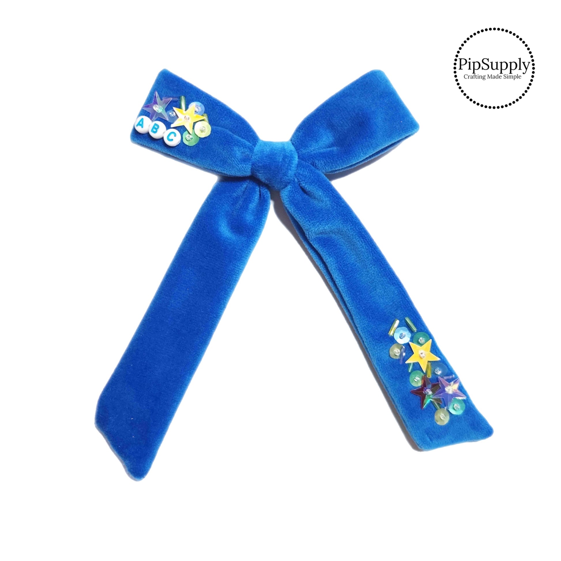 Theses colorful velvet multi sequin long tail hair bows are ready to package and resell to your customers no sewing or measuring necessary! These come pre-tied with an attached alligator clip. The delicate bow is perfect for all hair styles for kids and adults.