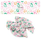 These St. Patrick's Day pattern themed no sew bow strips can be easily tied and attached to a clip for a finished hair bow. These patterned bow strips are great for personal use or to sell. These bow strips features green, pink, and orange leopard pattern.