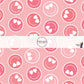 Heart Eye Smiley Faces on Pink Fabric by the Yard.