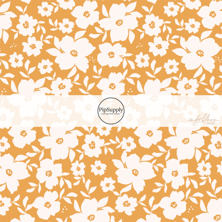 These autumn floral themed pattern fabric by the yard features the following design elements: fall mum flowers. This fun themed fabric can be used for all your sewing and crafting needs!