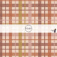 Neutral colored plaid printed fabric by the yard.