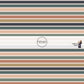 Muted blush, green, navy blue, and turquoise striped fabric by the yard.