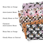 My Darling Creates 2023 Halloween collection fabric swatches - Mouse Bats on Lilac.
