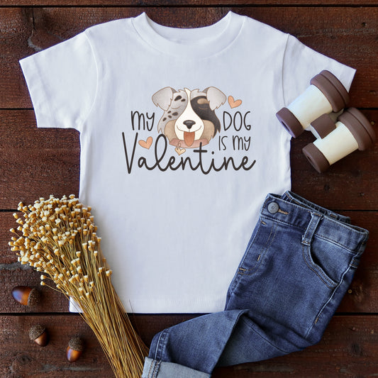 "My Dog is My Valentine" Puppy Dog Valentine's Day Iron On Heat Transfer
