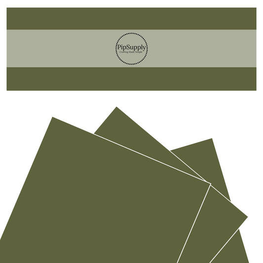 Dark olive green solid fall faux leather sheets.