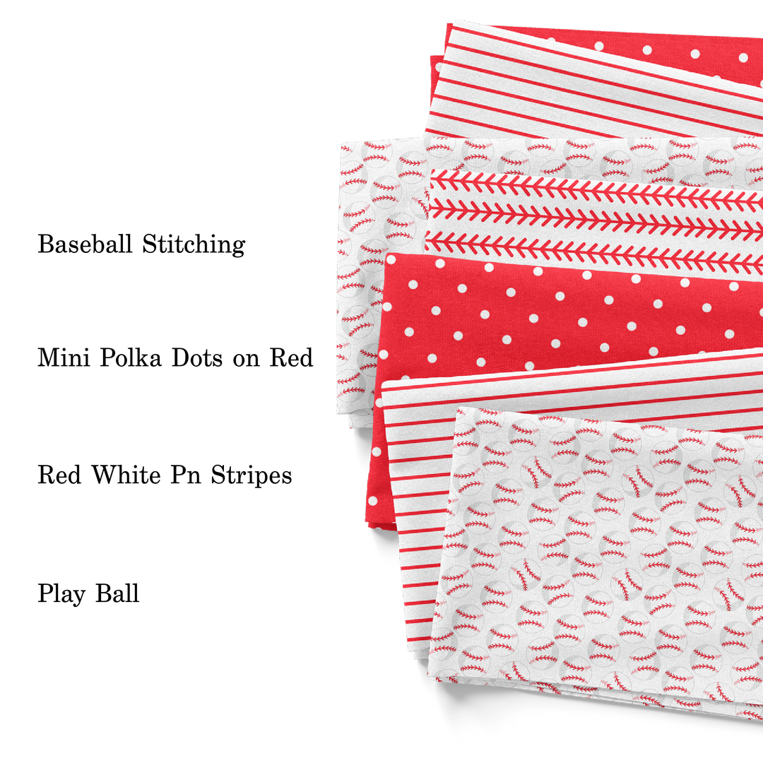 PIP Supply baseball collection fabric swatches with pattern names.