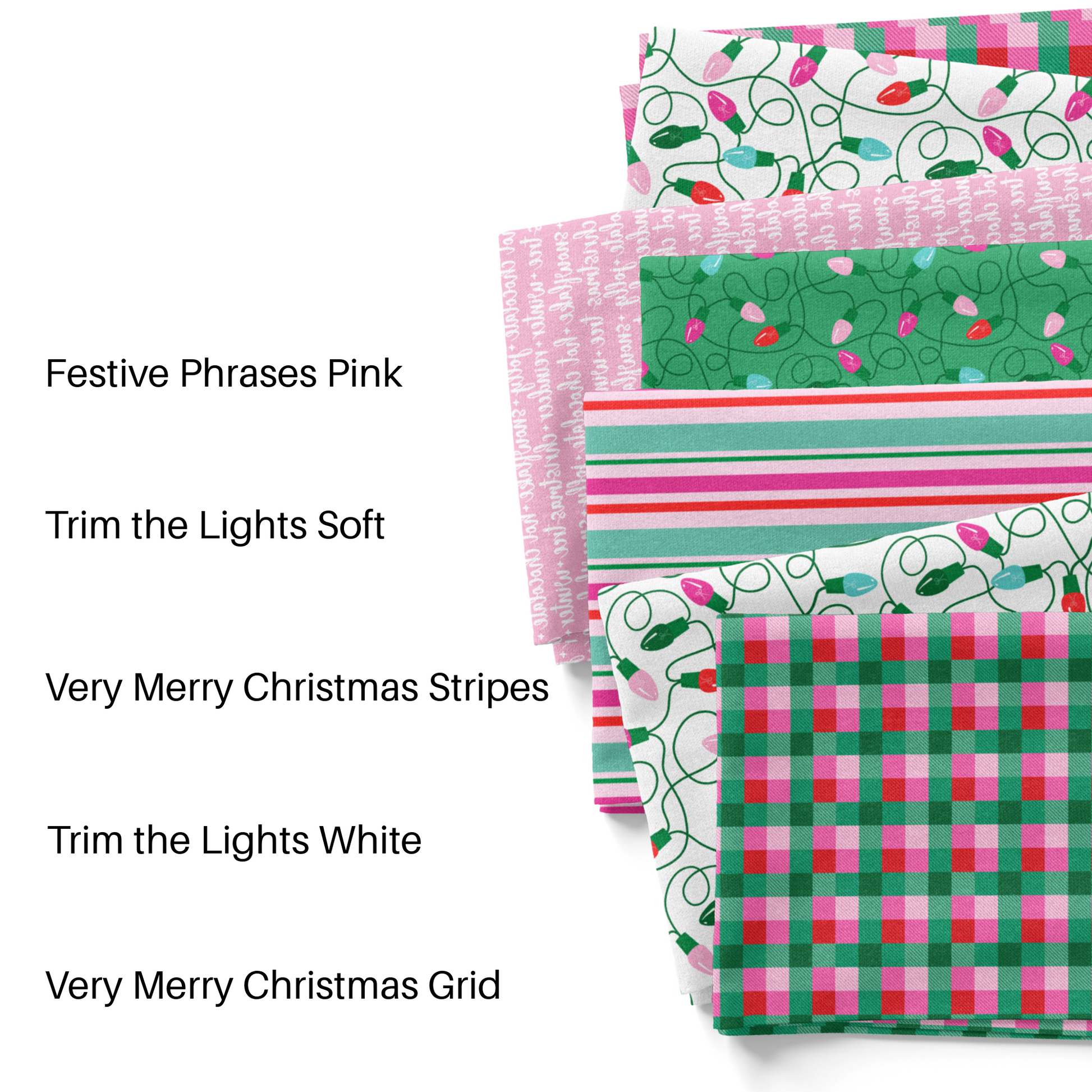 PIP Supply Christmas fabric by the yard Christmas collection swatches.