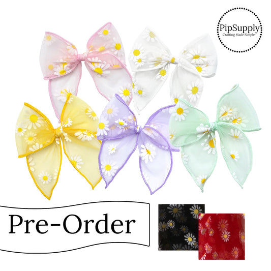 PRE-ORDER Daisy Tulle Hair Bows - TIED Mini Isabelle (estimated to ship the week of May 27th)